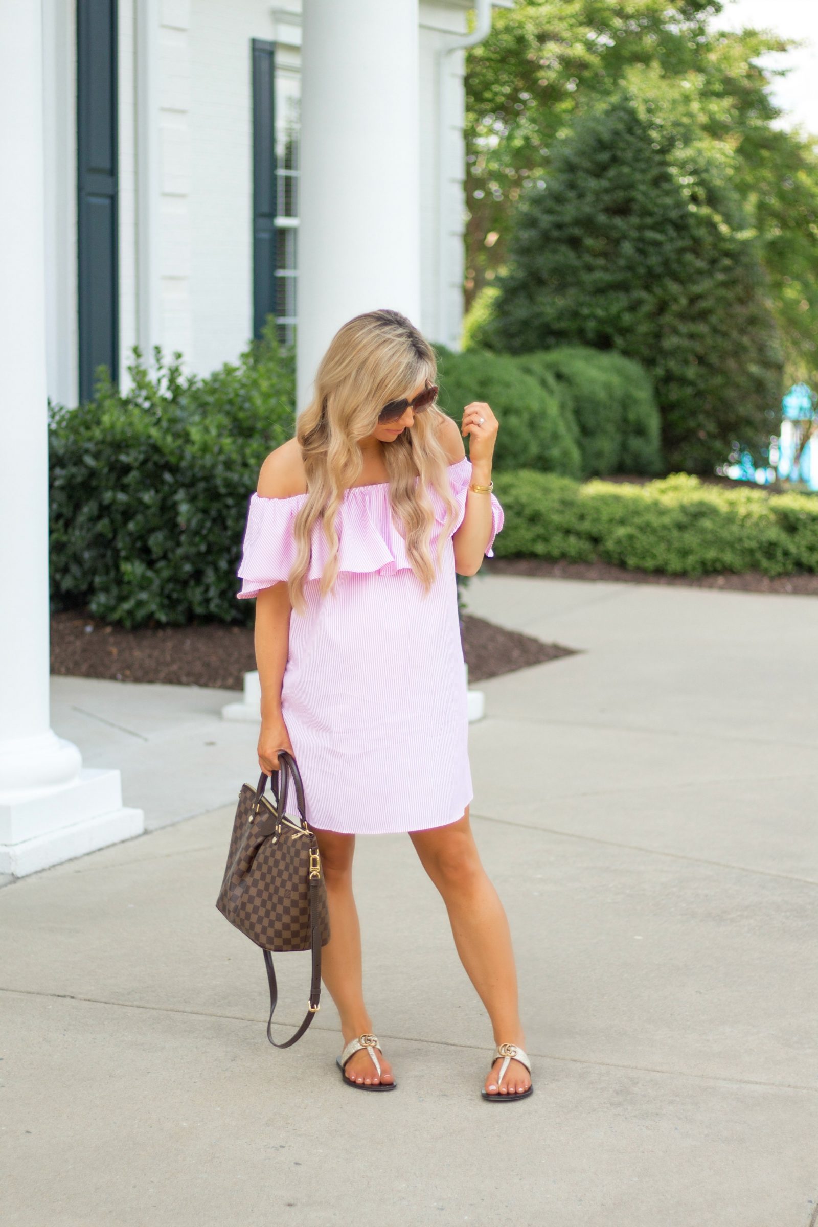 Bump Friendly Pink Ruffle Dress According To Blaire