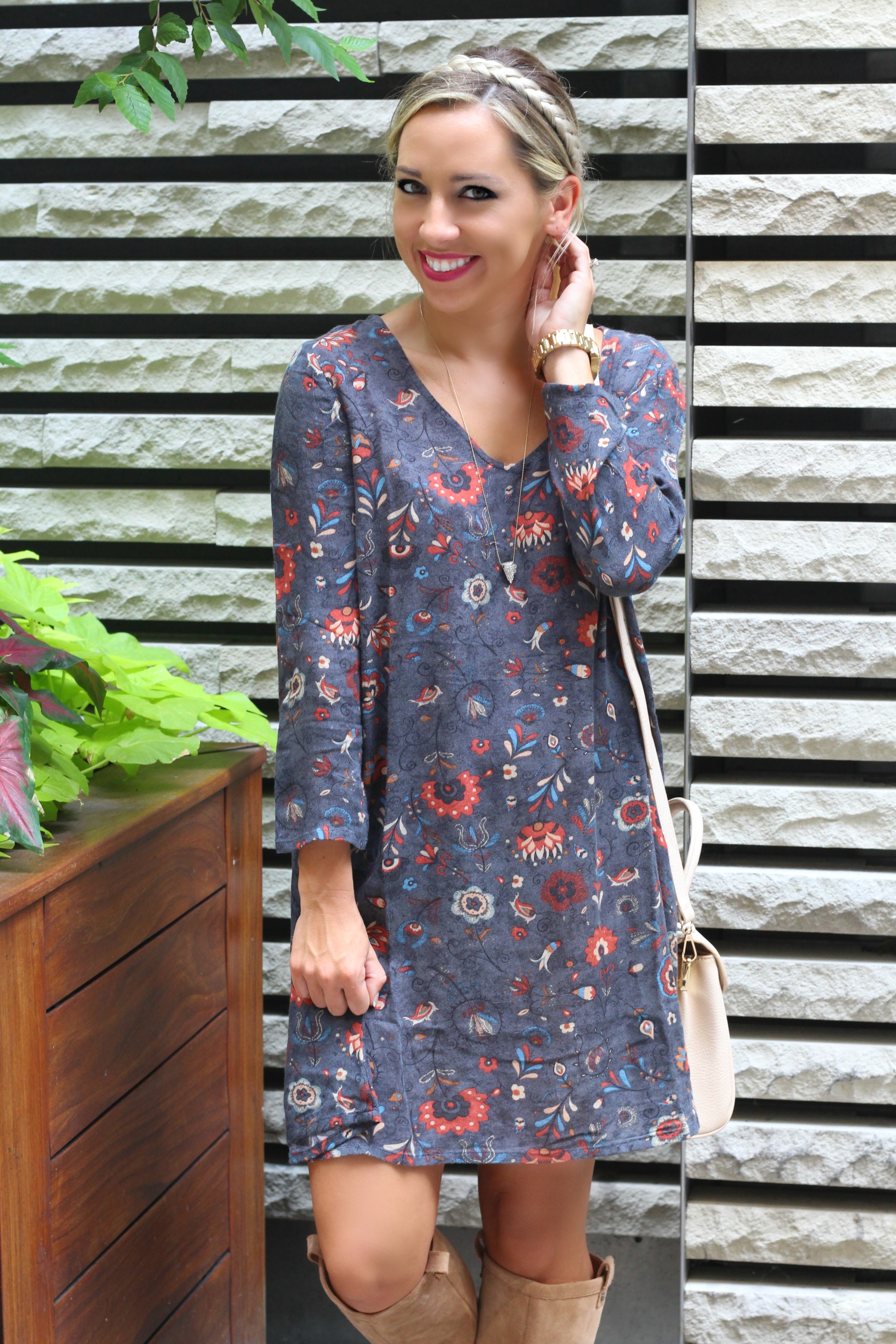NYFW Look // Comfiest Fall Floral Dress 
