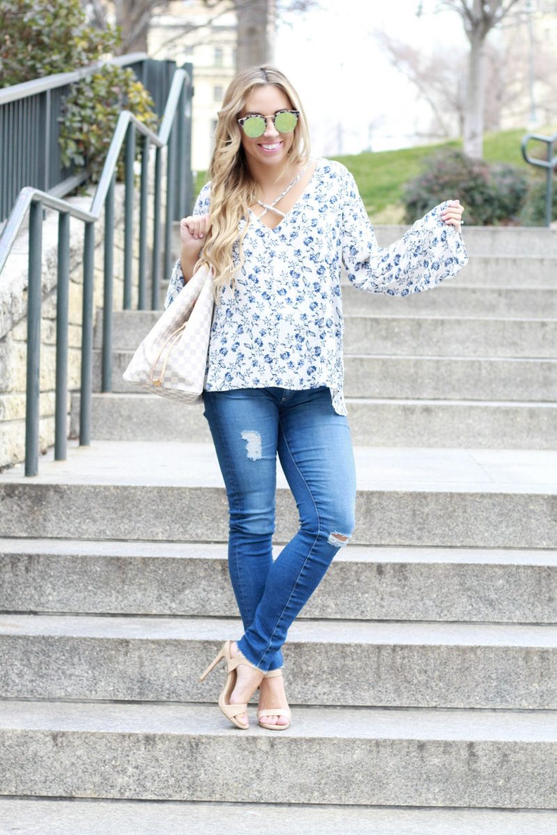 Criss Cross Blouse & the Most Flattering Jeans - According to Blaire