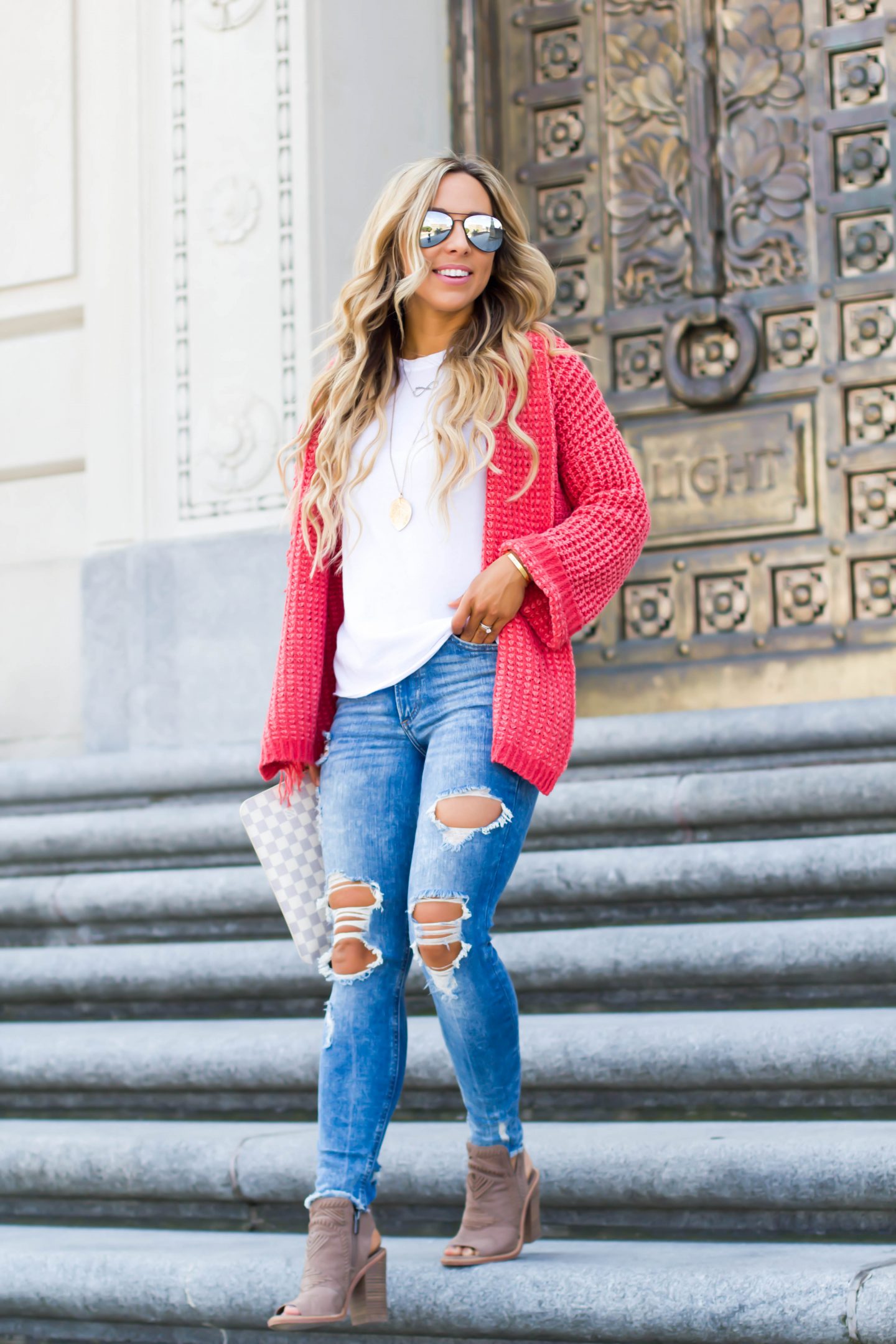 Cozy Cardi & Best Ripped Jeans - According to Blaire