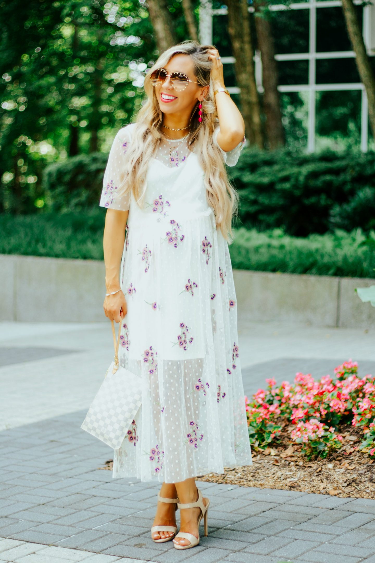 floral white dress - According to Blaire