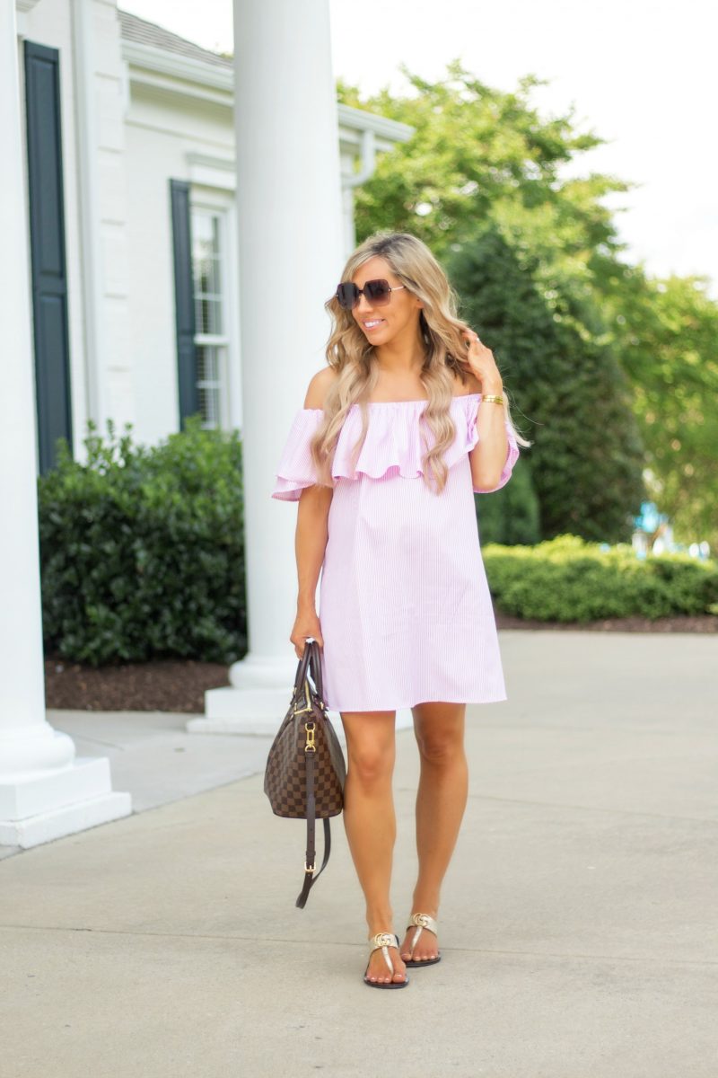 Bump Friendly Pink Ruffle Dress According To Blaire